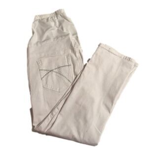 Oh! Mamma White Maternity Jeans Sz L